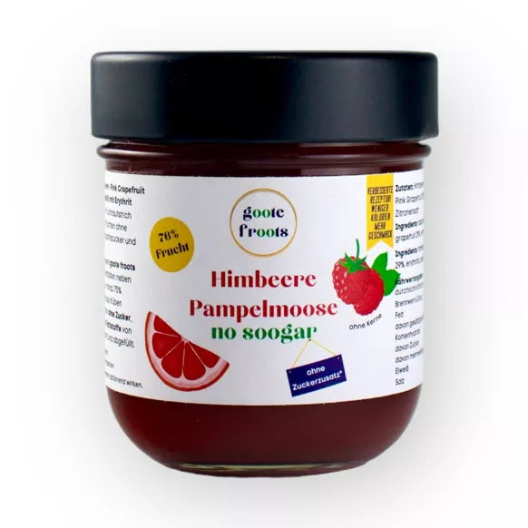 Pâte à tartiner de fruits SANS SUCRE framboise pamplemousse 76% fruits frais - Gootesfood