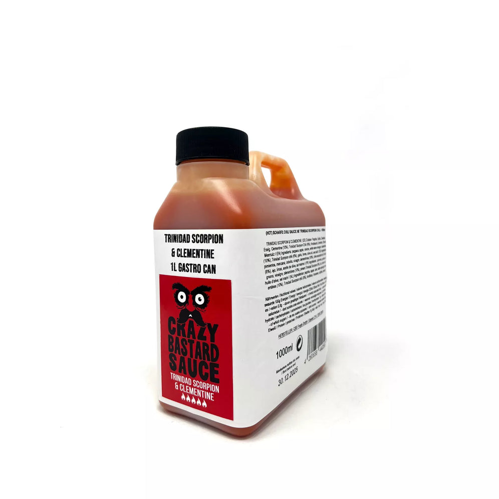 Crazy Bastard Sauce Trinidad Scorpion & Clementine 1000ml