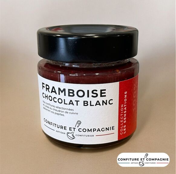 Framboise Chocolat Blanc - Confiture & Compagnie