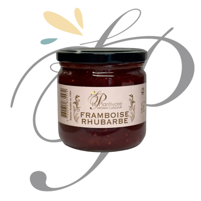 Confiture de Framboise Rhubarbe 375g  - Le Plantivore